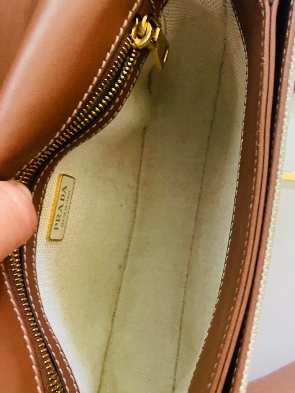 PRADA AUTHENTIC EMBLEME FLAP SHOULDER BAG - Picture 7 of 7